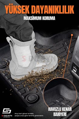 S-Dizayn Kia Ceed 3D Pro Havuzlu Paspas 2012-2018 A+ Kalite