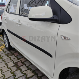 S-Dizayn Kia Picanto ABS Plastik Yan Kapı Koruma Çıtası 2020-2023 A+ Kalite