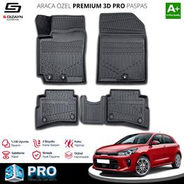 S-Dizayn Kia Rio 3D Pro Havuzlu Paspas 2017-2023 A+ Kalite