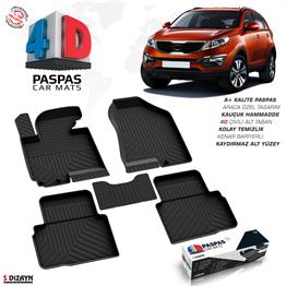 S-Dizayn Kia Sportage 4D Havuzlu Paspas 2010-2016 A+Kalite
