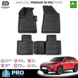 S-Dizayn MG HS Turbo Hybrid 3D Pro Havuzlu Paspas 2024 Üzeri A+ Kalite