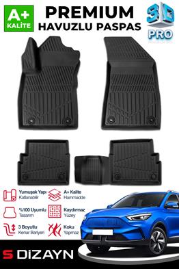 S-Dizayn MG ZS Benzinli 3D Pro Havuzlu Paspas 2021 Üzeri A+ Kalite