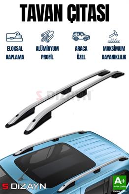 S-Dizayn Mercedes Citan Uzun Şase Aluminyum Gri Tavan Çıtası 2012-2021 A+ Kalite