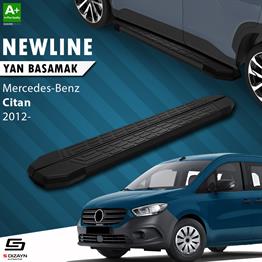 S-Dizayn Mercedes Citan Uzun Şase NewLine Siyah Yan Basamak 223 Cm 2012-2021 A+ Kalite