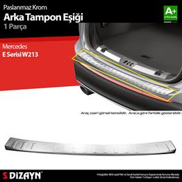 S-Dizayn Mercedes E Serisi W213 Sedan Krom Arka Tampon Eşiği 2016-2020