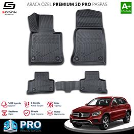 S-Dizayn Mercedes GLC 3D Pro Havuzlu Paspas 2015-2023 A+ Kalite