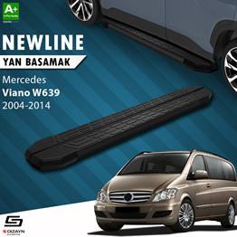 S-Dizayn Mercedes Viano W639 Uzun Şase NewLine Siyah Yan Basamak 253 Cm 2004-2014 A+ Kalite