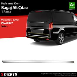 S-Dizayn Mercedes Vito W447 Krom Bagaj Alt Çıtası 2014-2020