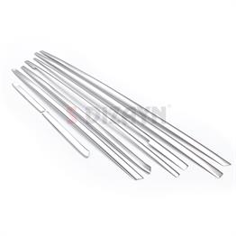 S-Dizayn Mercedes Vito W447 Krom Cam Alt Çıtaları 8 Prç. (Tek Sürgülü Kapı-L1 Kısa Şasi) 2014-2020