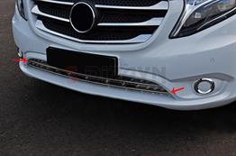 S-Dizayn Mercedes Vito W447 Krom Ön Tampon Çıtası 2 Prç. 2014-2020 Camlı Van