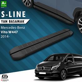 Mercedes Vito W447 Uzun Şase S-Line Siyah Yan Basamak 253 Cm 2014 Üzeri A+ Kalite