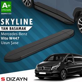 Mercedes Vito W447 Uzun Şase Skyline Siyah Yan Basamak 253 Cm 2014 Üzeri A+ Kalite