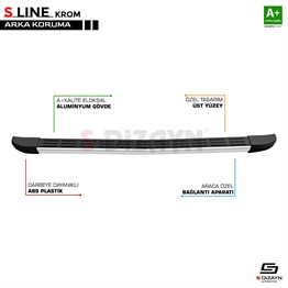 S-Dizayn Mercedes Vito W639 S-Line Krom Arka Koruma 2004-2014