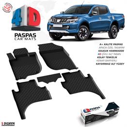 S-Dizayn Mitsubishi L200 4D Havuzlu Paspas 2015-2023 A+ Kalite