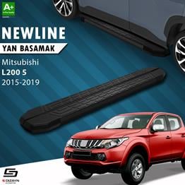 S-Dizayn Mitsubishi L200 5 NewLine Siyah Yan Basamak 193 Cm 2015-2019 A+ Kalite