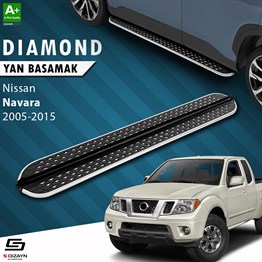 S-Dizayn Nissan Navara 2 Diamond Krom Yan Basamak 203 Cm 2005-2015 A+ Kalite