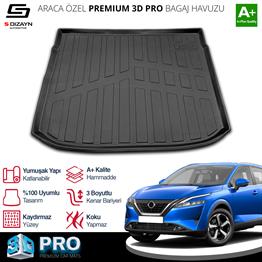 S-Dizayn Nissan Qashqai 3D Pro Bagaj Havuzu Üst Bagaj 2021 Üzeri A+ Kalite