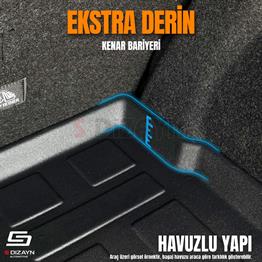 S-Dizayn Nissan Qashqai 3D Pro Bagaj Havuzu Üst Bagaj 2021 Üzeri A+ Kalite