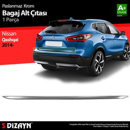 S-Dizayn Nissan Qashqai Krom Bagaj Alt Çıtası 2014-2021