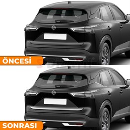 S-Dizayn Nissan Qashqai Krom Bagaj Alt Çıtası 2021 Üzeri A+ Kalite (Mat Krom)