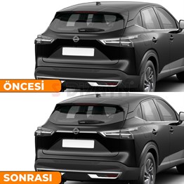 S-Dizayn Nissan Qashqai Krom Bagaj Çıtası 2 Prç. 2021 Üzeri A+ Kalite (Mat Krom)