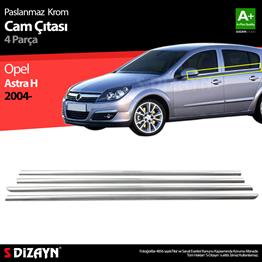 S-Dizayn Opel Astra H HB Krom Cam Çıtası 4 Prç 2004-2013