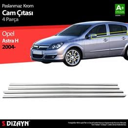 S-Dizayn Opel Astra H SD Krom Cam Çıtası 4 Prç 2008-2013