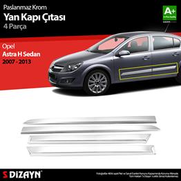 S-Dizayn Opel Astra H SD Krom Yan Kapı Çıtası 4 Prç 2008-2013