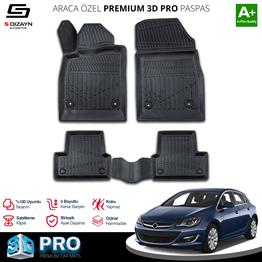 S-Dizayn Opel Astra J 3D Pro Havuzlu Paspas 2012-2020 Üzeri A+ Kalite