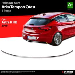 S-Dizayn Opel Astra K HB Krom Arka Tampon Çıta 2015-2022
