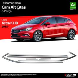 S-Dizayn Opel Astra K HB Krom Cam Çıtası 6 Prç. 2015-2022