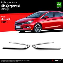 S-Dizayn Opel Astra K HB Krom Sis Farı Çerçevesi 2 Prç 2015-2022