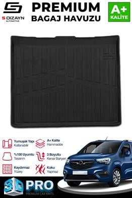 S-Dizayn Opel Combo E Seperatörsüz 3D Pro Bagaj Havuzu 2019 Üzeri A+ Kalite