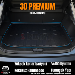 S-Dizayn Opel Corsa F 3D Pro Bagaj Havuzu Üst Bagaj 2019 Üzeri A+ Kalite