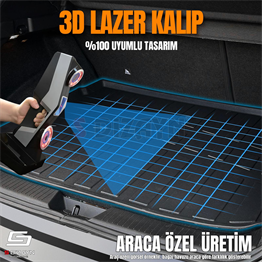 S-Dizayn Opel Corsa F 3D Pro Bagaj Havuzu Üst Bagaj 2019 Üzeri A+ Kalite