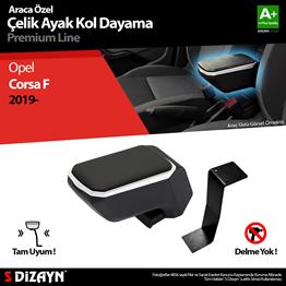 S-Dizayn Opel Corsa F Kol Dayama Kolçak Çelik Ayaklı ABS Gri 2019 Üzeri A+Kalite