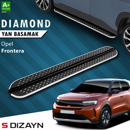 S-Dizayn Opel Frontera Diamond Krom Yan Basamak 183 Cm 2024 Üzeri A+ Kalite