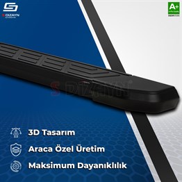 S-Dizayn Opel Frontera NewLine Siyah Yan Basamak 183 Cm 2024 Üzeri A+ Kalite