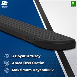S-Dizayn Opel Frontera Skyline Siyah Yan Basamak 183 Cm 2024 Üzeri A+ Kalite