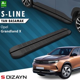 S-Dizayn Opel Grandland 2 Hybrid Benzinli S-Line Siyah Yan Basamak 193 Cm 2024 Üzeri A+ Kalite