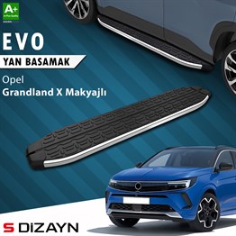 S-Dizayn Opel Grandland X Makyajlı Hybrid Evo Krom Yan Basamak 183 Cm 2021-2024 A+ Kalite