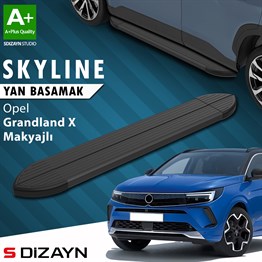 S-Dizayn Opel Grandland X Makyajlı Hybrid Skyline Siyah Yan Basamak 183 Cm 2021-2024 A+ Kalite