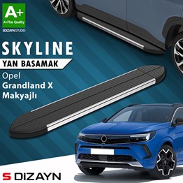 S-Dizayn Opel Grandland X Makyajlı Hybrid Skyline Krom Yan Basamak 183 Cm 2021-2024 A+ Kalite