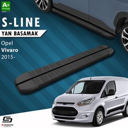 S-Dizayn Opel Vivaro B Uzun Şase S-Line Siyah Yan Basamak 263 Cm 2015-2018 A+ Kalite