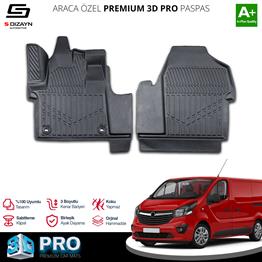 S-Dizayn Opel Vivaro Panelvan 3D Pro Havuzlu Paspas Ön 2Li 2019 Üzeri A+ Kalite