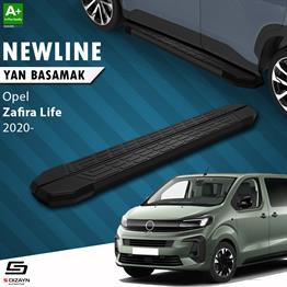 S-Dizayn Opel Zafira Life Kısa Şase NewLine Siyah Yan Basamak 213 Cm 2020 Üzeri A+ Kalite