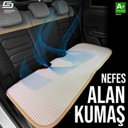 S-Dizayn Oto Koltuk Koruyucu Alt Minder Krem Universal 2+1 Parça Ön Arka A+ Kalite