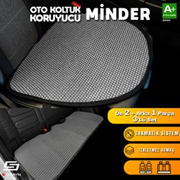S-Dizayn Oto Koltuk Koruyucu Alt Minder Füme Universal 2+1 Parça Ön Arka A+ Kalite