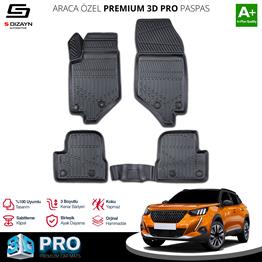 S-Dizayn Peugeot 2008 3D Pro Havuzlu Paspas 2019-2023 A+ Kalite