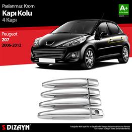 S-Dizayn Peugeot 207 Krom Kapı Kolu 4 Kapı 2006-2012